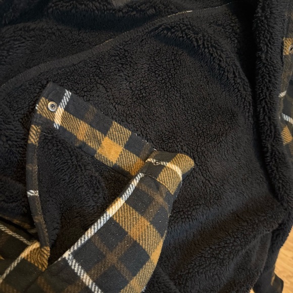 Matix Black and Brown Plaid Shirt Jacket - Picture 8 of 8